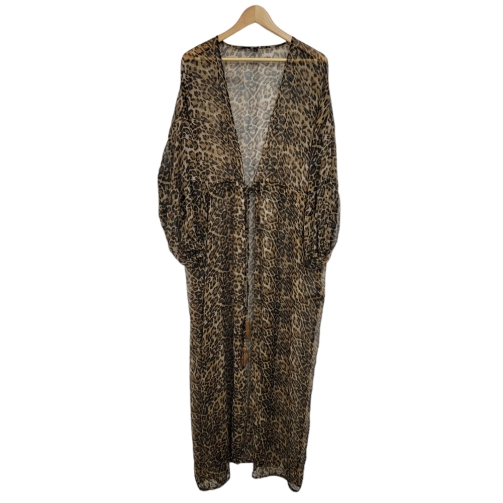 Fashion Nova Sheer Animal Print Cover Up - Picture 6 of 9